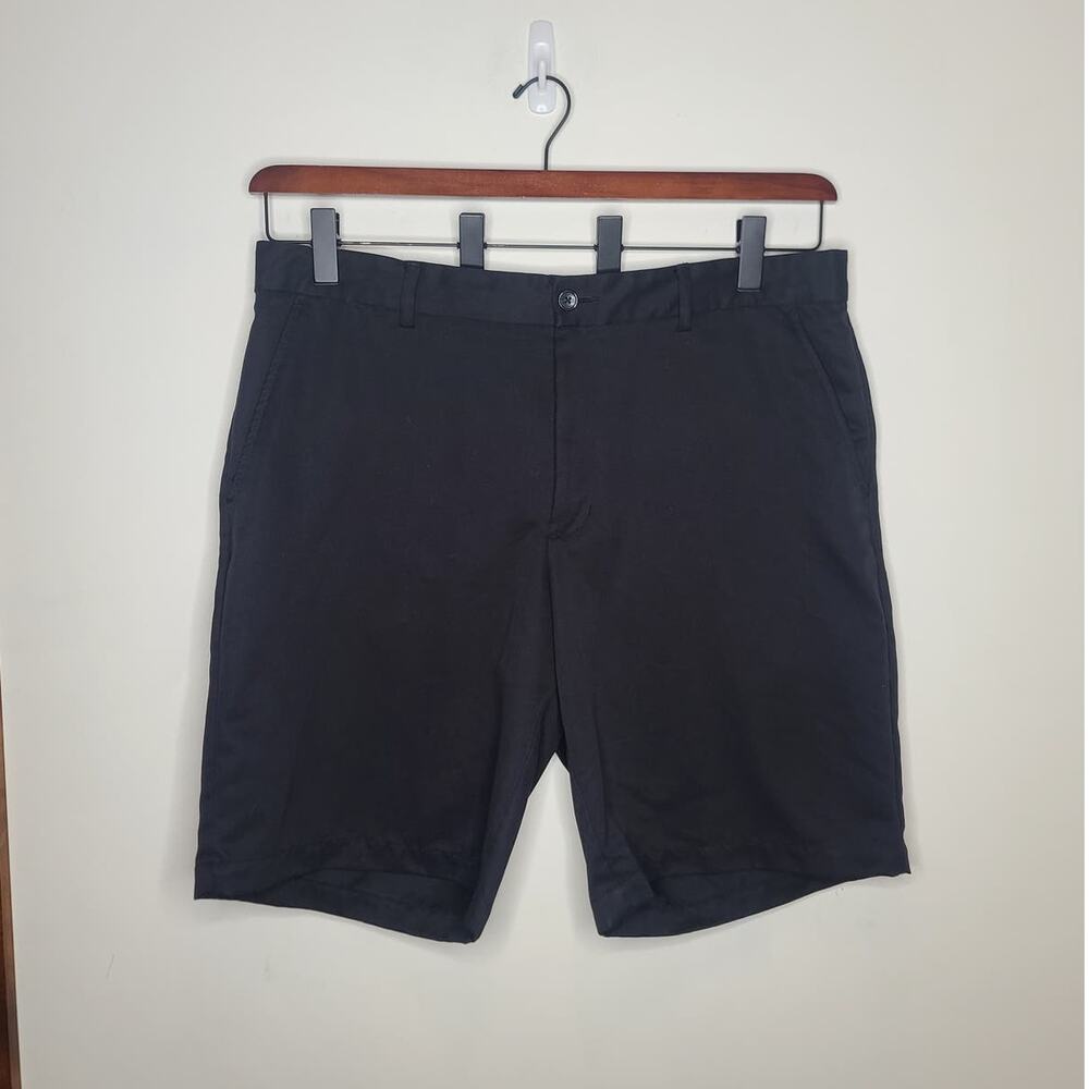 Greg Norman for Tasso Elba black flat front golf shorts - 38